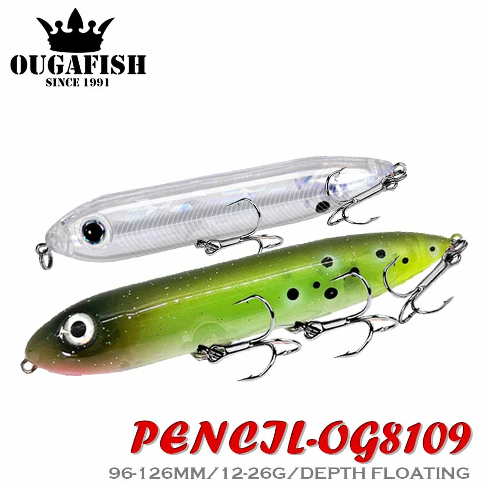 Floating Pencil Fishing Lure Whopper Weights 9.6cm12.2g Hard Bait Top Water Surface  Articulos De Pesca Isca Artificial Lures