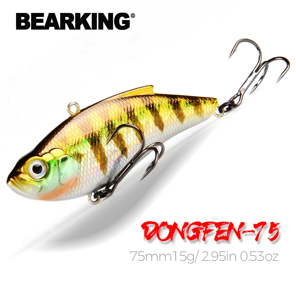 BEARKING 75mm15g Top professional Wobblers fishing tackle fishing lures vibration bait for ice fishing Artificial accessories