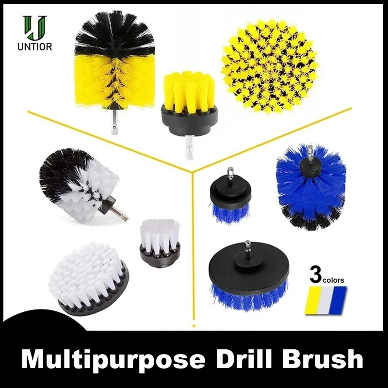 UNTIOR Power Scrubber Brush Drill Brush Clean for Bathroom Kitchen  Tub Tile Surfaces Power Scrub Cleaning Set with Extender