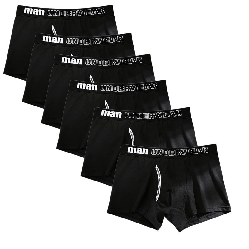 6pcs/Lot Cotton Mens Underpants Soft Boxer Men Breathable Solid Underwear Flexible Boxershorts Cuecas Vetement Homme 365