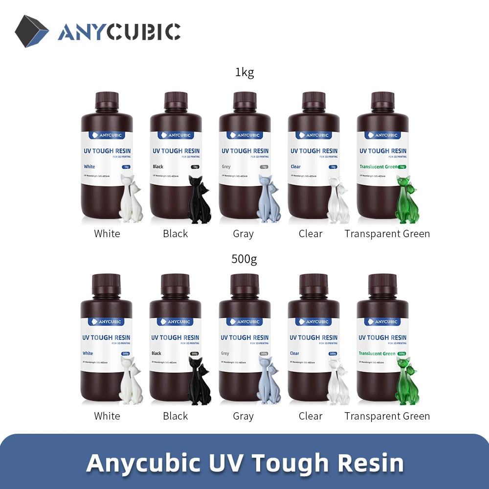 Newest UV Resin ANYCUBIC UV Tough Resin Flexible 3D Printing Material For Photon Mono (X)LCD 3D Printer 365-405nm