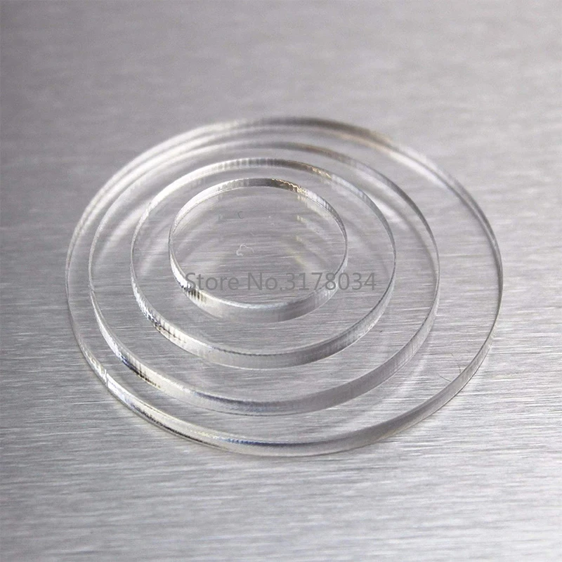 3mm Clear Extruded Circle Acrylic Discs Plexiglass Sheet For picture frames Round Cake Disks Holders DIY Craft Bake Goods Tool