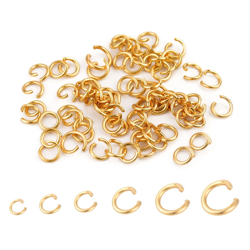 Linsoir 200pcs Stainless Steel Jump Rings Necklace Connector Jewelry Findings Links Hooks Clasps For Bracelet Cord Charms Dangle