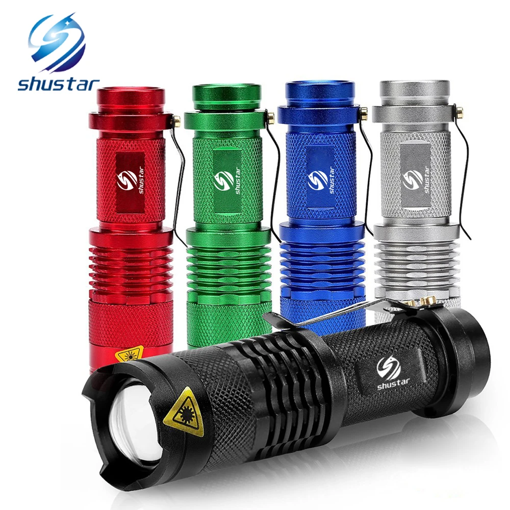 Colourful Waterproof LED Flashlight High Power Mini Spot Lamp 3 Models Zoomable Camping Equipment Torch Flash Light