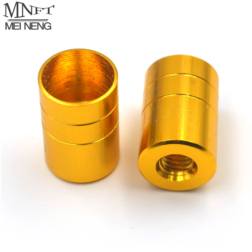 MNFT 2Pcs Fishing Rod Converted Into Dip Net Head M8 Screw Adapter Joints Connector Fishing Tackle 16MM Inside Diameter