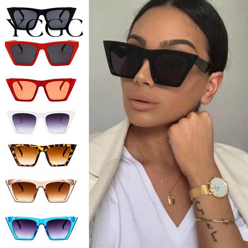 2021 New Square Sunglasses Brand Cat Eye Sun Glasses Personalized Colorful Eyeglasses High Quality Womens Fashion Shades UV400