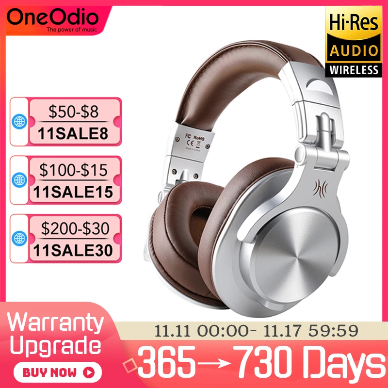 OneOdio A70 Fusion Bluetooth 5.0 Headphones Studio Recording  Wired/Wireless Headphones with Share-Port Professional Monitor