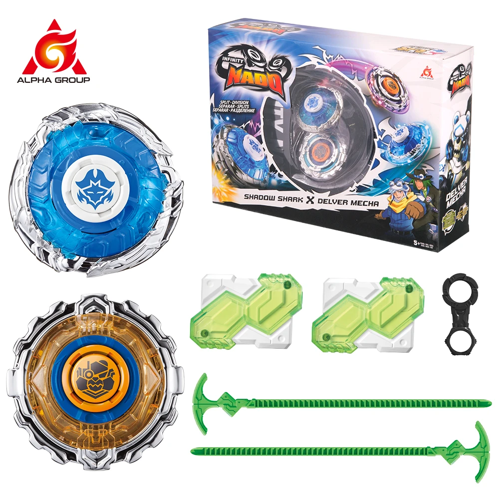 Gyro Infinity Nado 3 Stunt Set Toy Combination Transforming Split Arena Launcher Spinning Top Battle Set Kids Toys Beyblade Toy