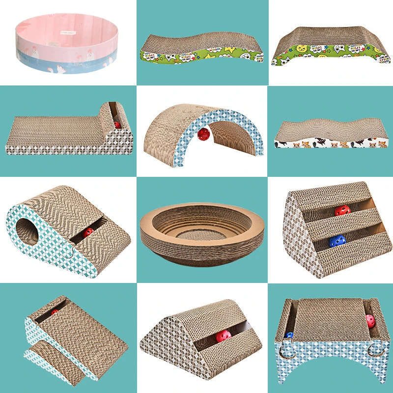 Cat Scratch Board Pad Grinding Nails Interactive Protecting Furniture Cat Toy Corrugated Large Size Catw Scratcher Toy Cardboard