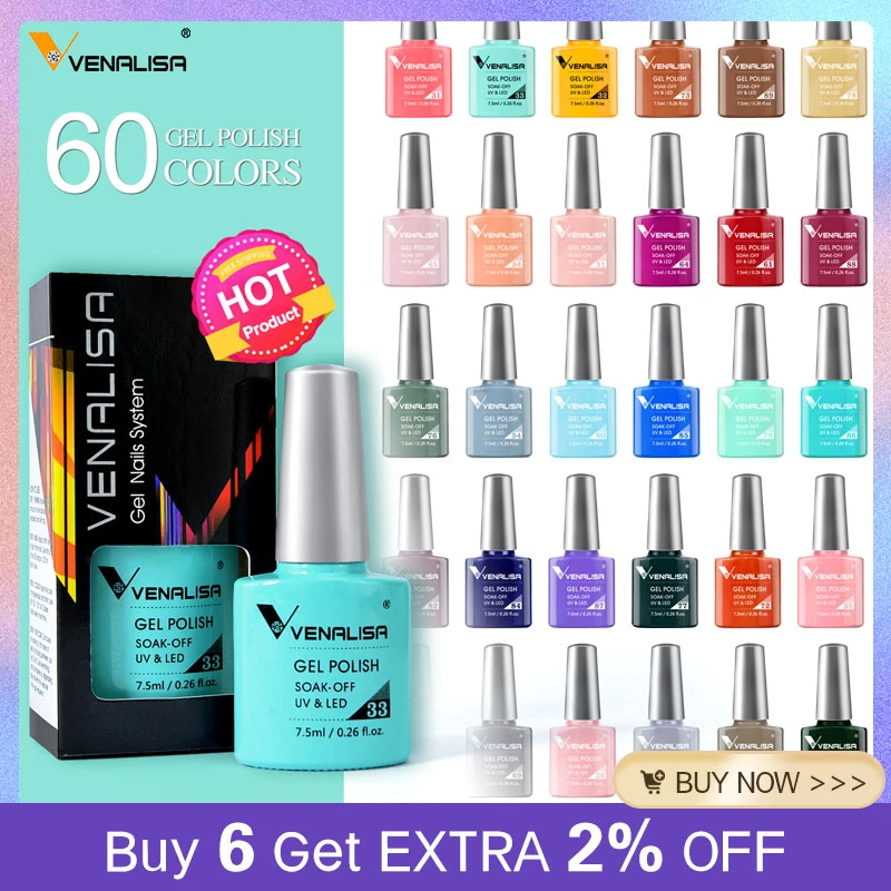 VENALISA Nail Art Holographic Camouflage Full Color Nail Varnish Manicure Lacquer Polish LED Gel Soak Off Lacquer Glitter Effect