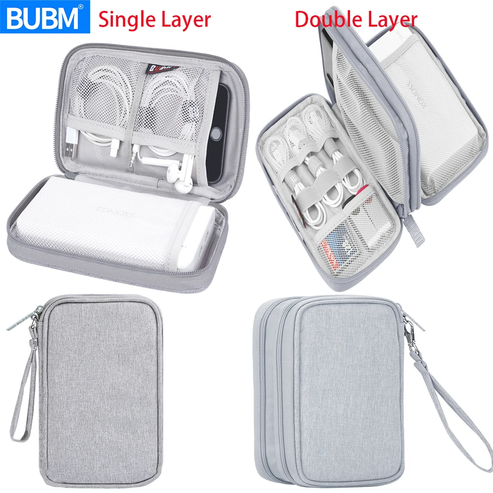 BUBM Portable 20000mAh Power Bank Bag, External Battery Carrying Pouch for Charger, USB Cable, Hard Drive, Earphones