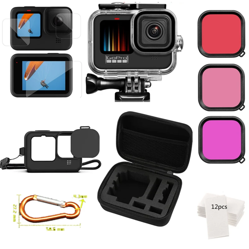 60M Waterproof Housing Case for GoPro Hero 10 9 Black Diving Protective Underwater Dive Cover for Go Pro 9 Accessories