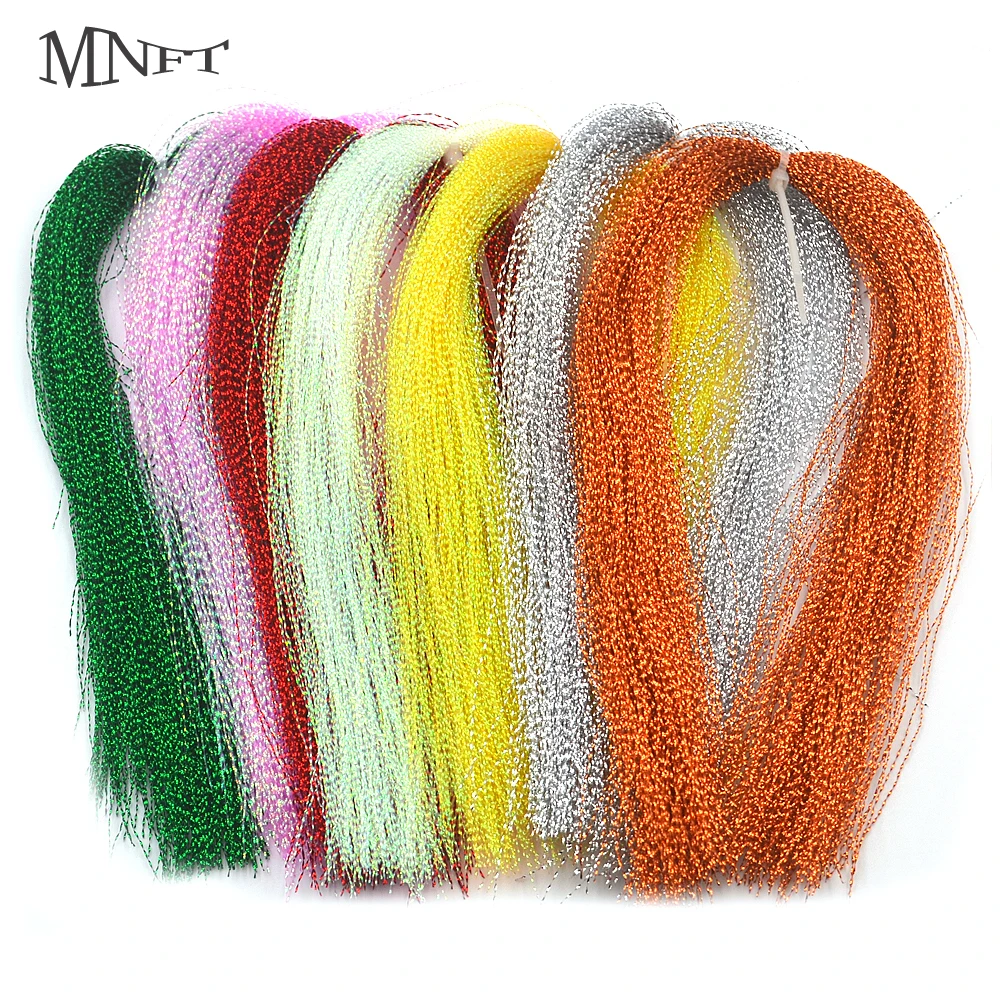 MNFT 3 Packs Flashabou Holographic Tinsel Fly Fishing Tying Crystal Flash String Jig Hook Lure Making Twisted Strands Material