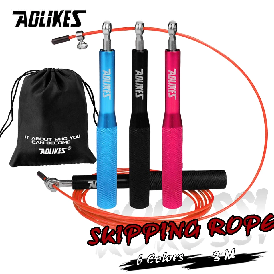 1 Pcs Professional 3 in 1 Skipping Rope Crossfit Speed Jump Rope For Fitness Skip Workout Training With Carrying Bag Spare Cable