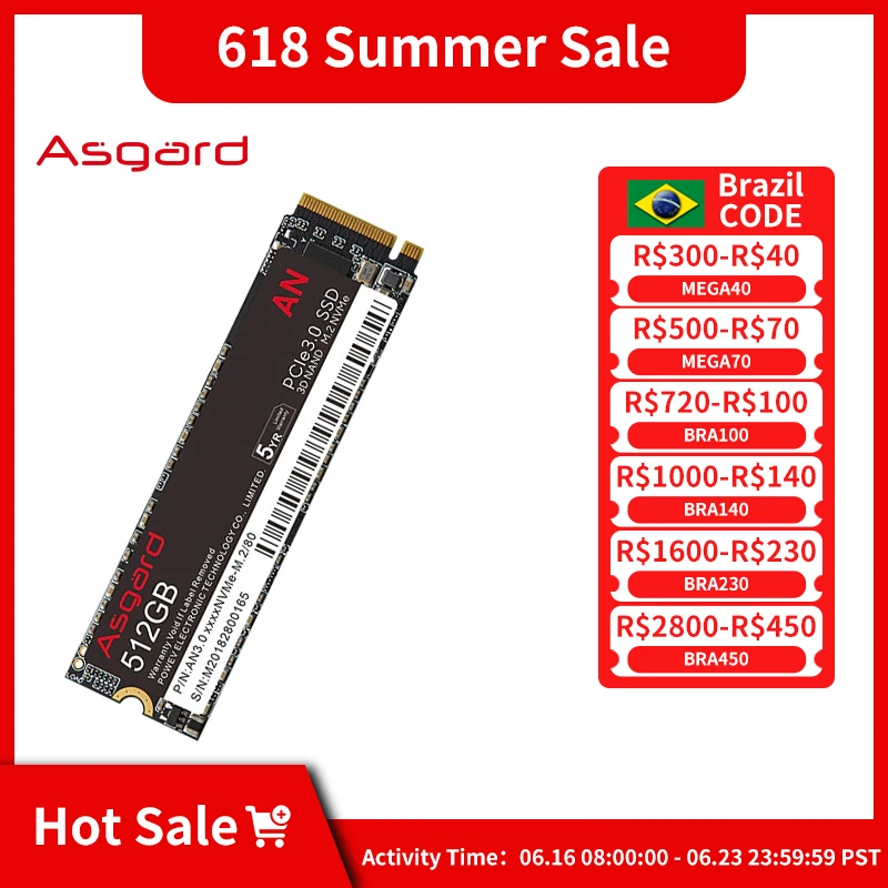 Asgard M.2 ssd M2  PCIe NVME 250GB 500GB 1TB 2TB Solid State Drive 2280 Internal Hard Disk hdd for Laptop