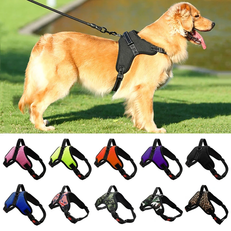 Pet Dog and Cat Adjustable Harness with Leash Reflective and Breathable for Small and Large Dog Harness Vest Pet Supplies