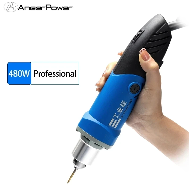 480W Mini Electric Drill Variable Speed Dremel Engraving Polishing Machine Wood Carving Rotary Tool Milling Cutter Rasp File Etc