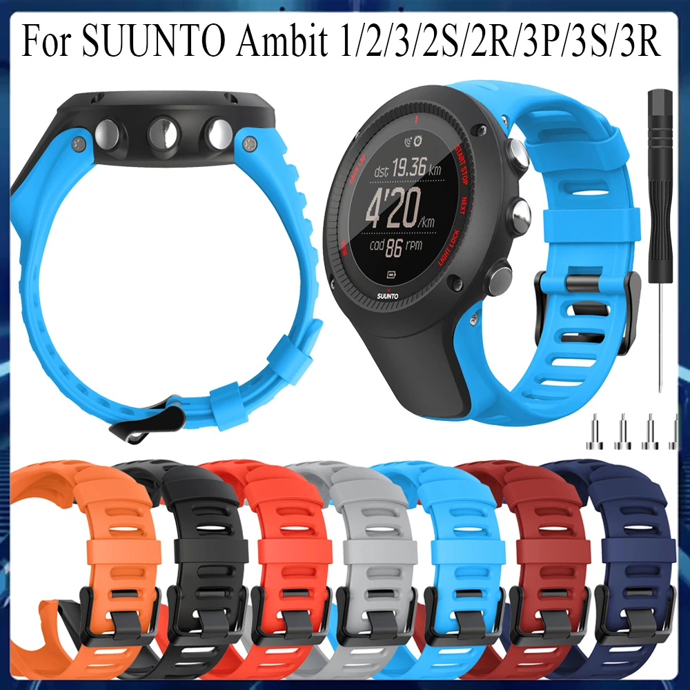 Silicone straps 24mm new band For SUUNTO Ambit 1/2/3/2S/2R/3P/3S/3R smart sport watchband bracelet replacement Strap Accessories