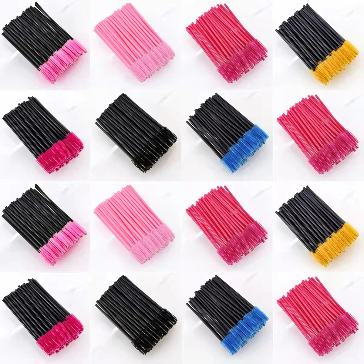 500 pcs Disposable Eyelash Extension Eyebrow brush Mascara Wand Applicator Spoolers Eye Lashes Cosmetic Brushes Set makeup tools