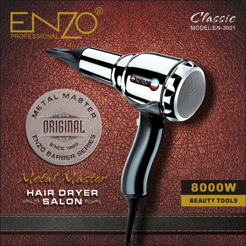 ENZO Professional Hair Dryer Brush 8000W Negative Ionic Blow Dryer Strong Wind Powerful Salon Hairdryer Diffuser for Hair Dryer