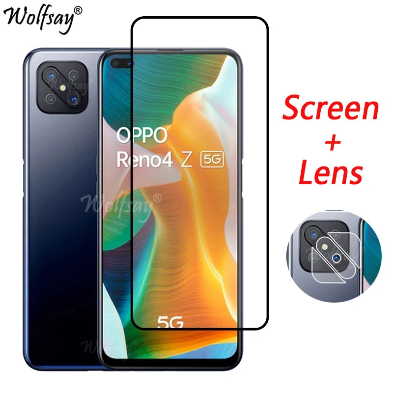 Full Cover Tempered Glass For Oppo Reno4 Z 5G Screen Protector For Oppo Reno 4 Z 5G Camera Glass For Oppo Reno 4 Z 5G Glass 6.57