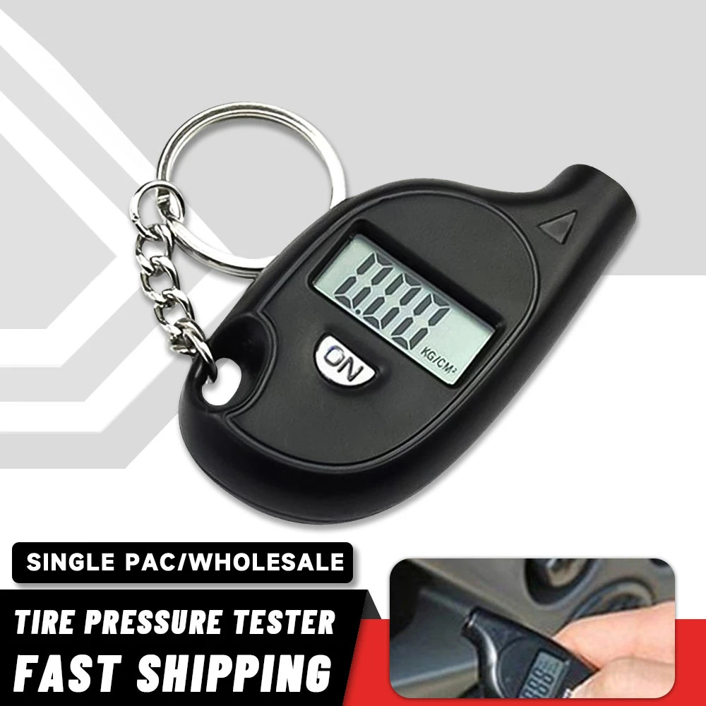 Mini Portable Keychain Tire Tyre Wheel Air Pressure Gauge Tester Digital LCD 5-100 PSI Procession Tool Tire Pressure Monitor