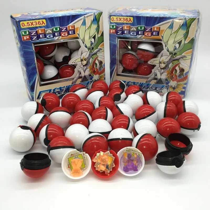 36 Pcs Pokeball+36 Pcs Figures Original Pokemon Toys Ball With Figure collection Model dolls Toys For Children birthday gifts
