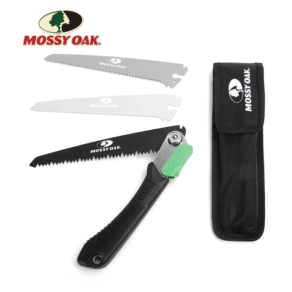 Mossy Oak 3 in 1 Camping Foldable Saw Garden Pruners Folding Saw for Woodworking Serra Tree Trimmers GardeningTool With Pouch