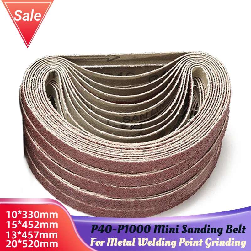 25PCS Sanding Belts 40-1000 Grits Sandpaper Abrasive Bands For Belt Sander Abrasive Tool Wood Soft Metal Polishing