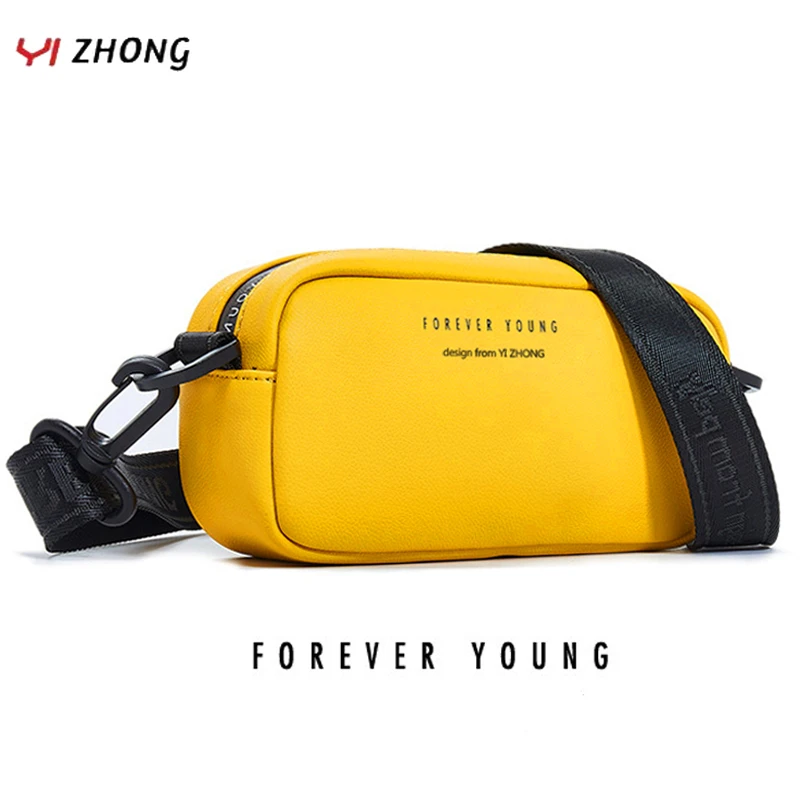 YIZHONG Leather Shoulder Bag Luxury Solid Crossbady Bags for Women Soft Purses and Handbags Multifunction Cosmetic Bag Cartera