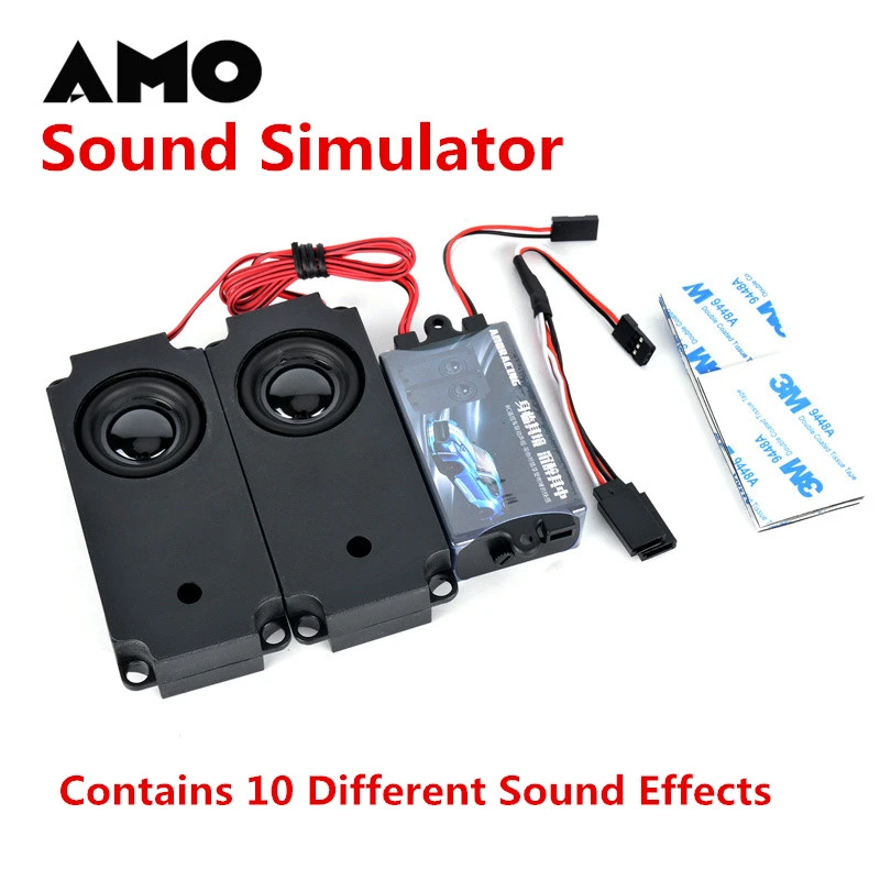 RC Car Parts Speakers 2 Generation Motor Sound Simulator Group 10 Effect Accelerator Linkage Engine Sound Simulator 1/10 Crawler