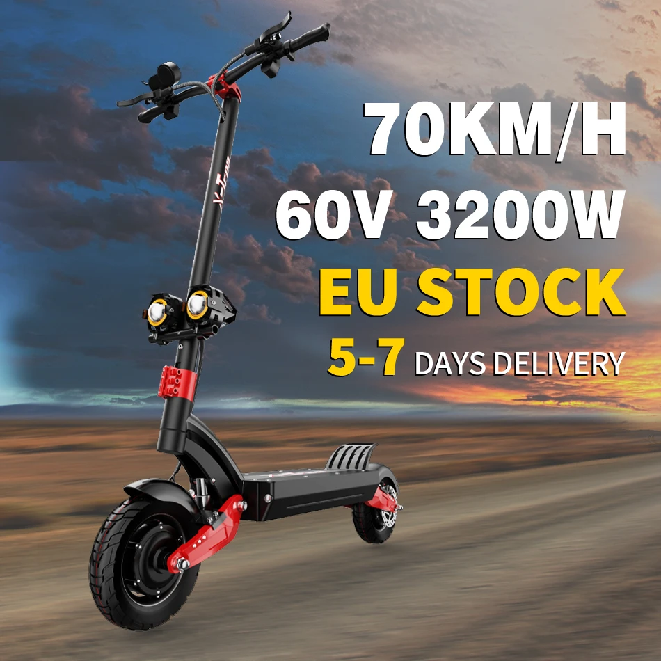 Warehouse In Europe Dual Motor Scooter Electric X-Tron X10 2400W e scooter Folding Kick Scooters Electric Scooters for Adults