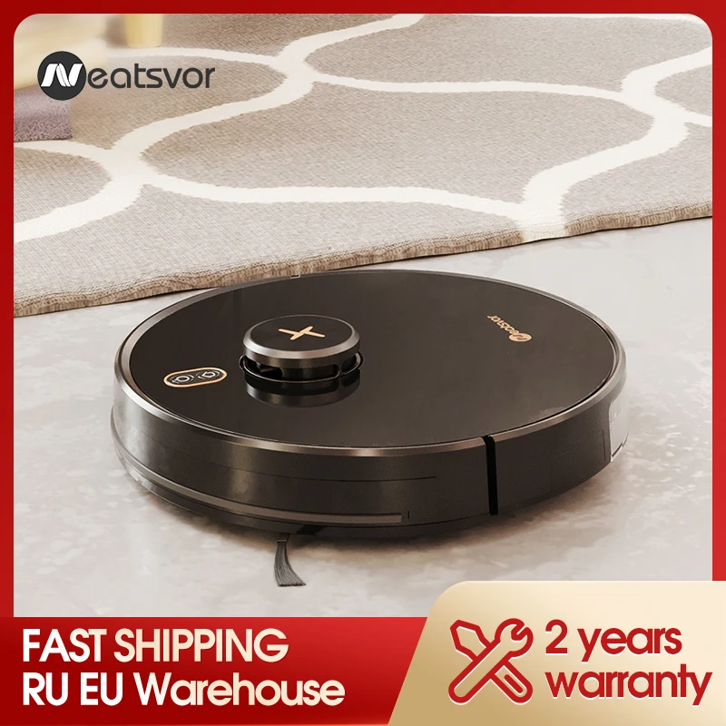 NEATSVOR X600 Pro Laser Navigation Robot Vacuum Cleaner 6000PA Strong Suction Map Management  Sweep Floor And Wipe Floor in One