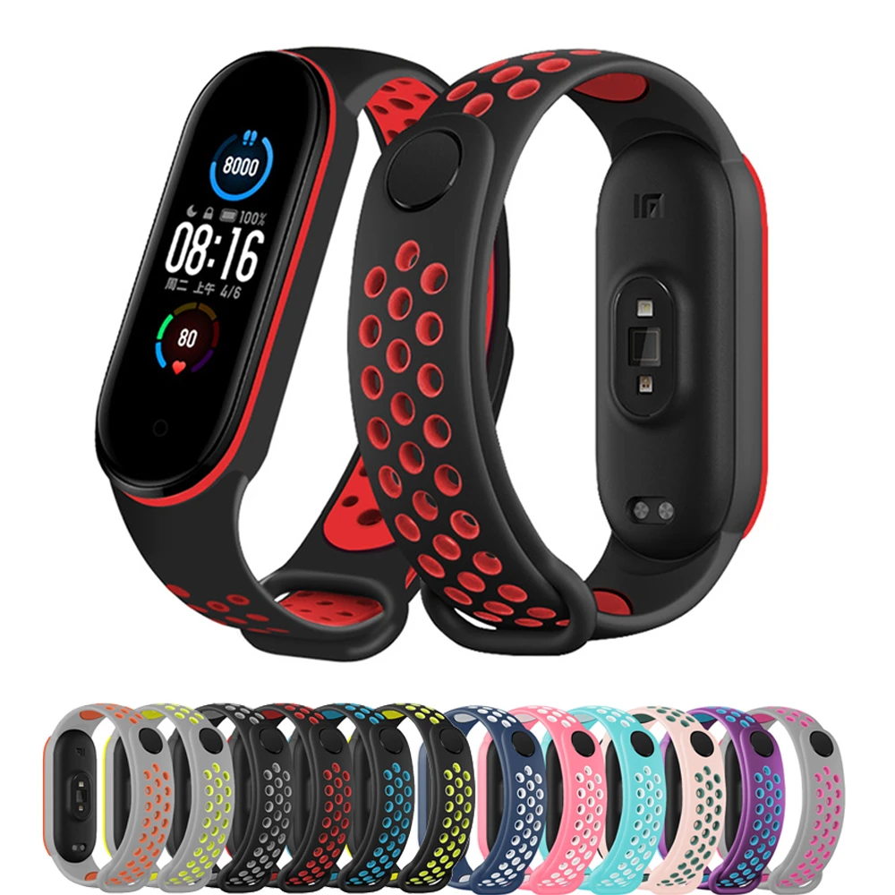 Strap for Mi band 6 Bracelet Sport Silicone Miband4 miband 5 Wrist correa belt Replacement Wristband for xiaomi Mi band 4 3 5 6