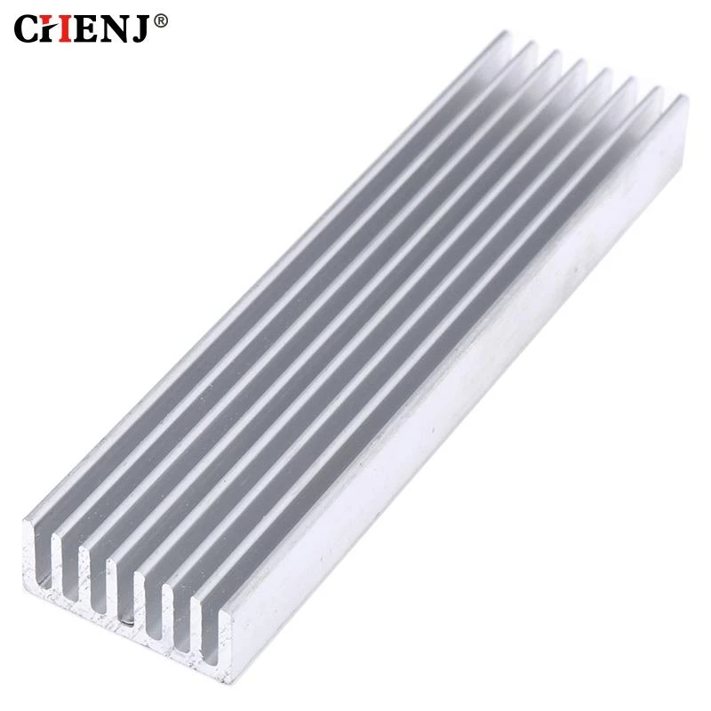 Extruded Aluminum Heatsink For High Power LED IC Chip Cooler Radiator Heat Sink Drop Ship 100*25*10mm