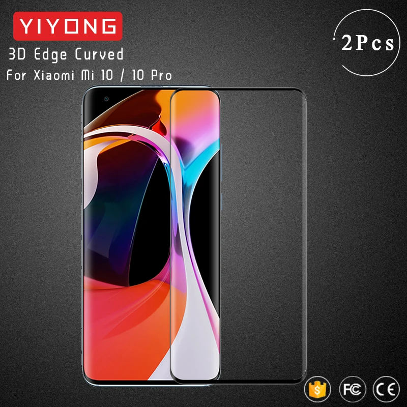 YIYONG 3D Curved Tempered Glass Screen Protector For Xiaomi Mi 10 11 11i 10T 11T Pro Mi10T Mi10 Mi11 Ultra Note 10 Note10 Lite