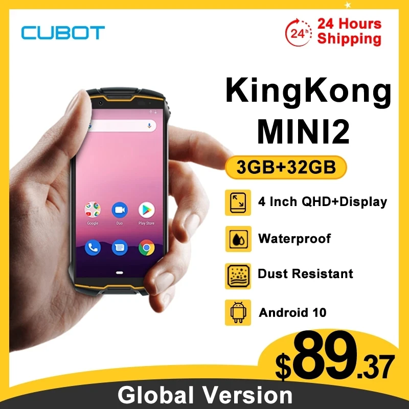 Cubot KingKong MINI 2 Rugged Phone Face ID 3GB+32GB 4G LTE 4