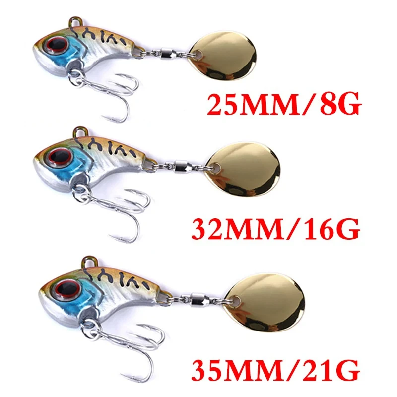 8g/16g/21g Metal VIB vibration Bait Spinner Spoon Fishing Lures Jigs Trout Wobbler Fishing Hard Baits Tackle Pesca dropship