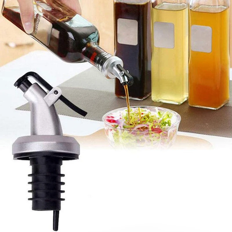 Oil Bottle Stopper Food Grade Plastic Nozzle Sprayer Liquor Dispenser Rubber Wine Pourers Kitchen Tools Bar Accessories