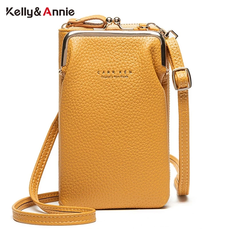Fashion Women Mini Crossbody Bag & Handbag Clips Phone Packet Female Clutch Wallet Ladies Small  Purse Pu Leather Shoulder Bags