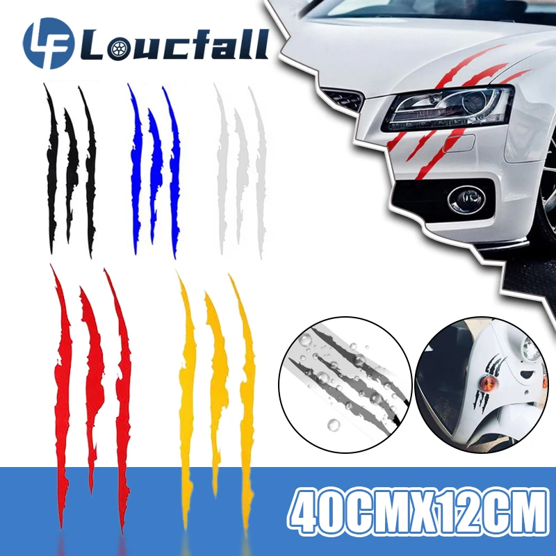 Auto Car Sticker Reflective Monster Claw Scratch Stripe Marks Headlight Decal Car Stickers 40cmX12cm car accessories
