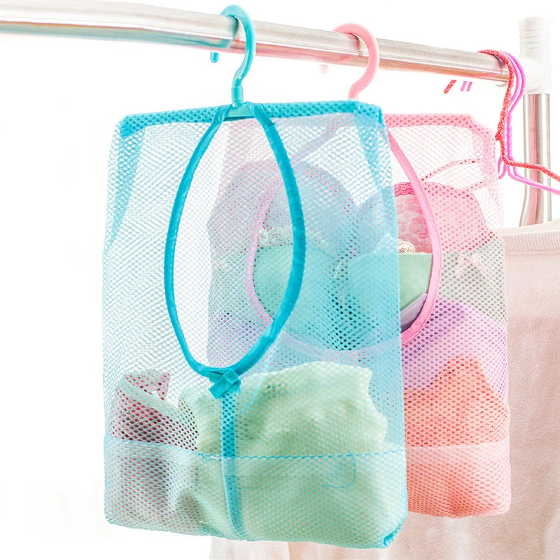 Hanging Storage Bag Bathroom Soap Towel Debris Draining  Mesh bag Organizer Balcony Socks Underwear Drying Clothes Basket