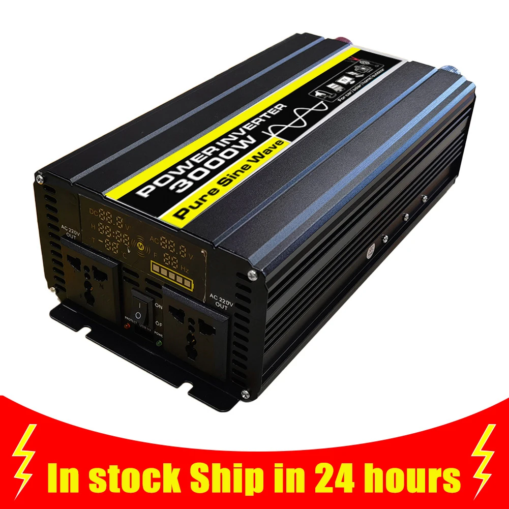 4000W 12V To 220V / 110V LED Display Car Power Inverter Converter Adapter Dual USB Voltage Transformer Modified Sine Wave Car AC