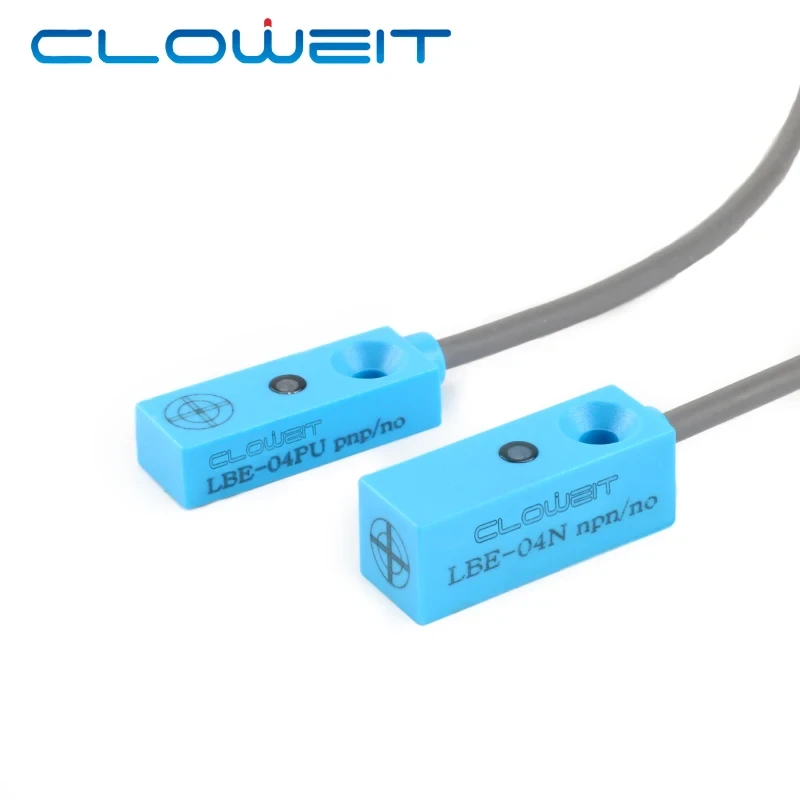 Cloweit IP68 4mm Small ABS Cube Shell Non-flush Inductive Proximity Sensor LBE-04 for Automatic Processing