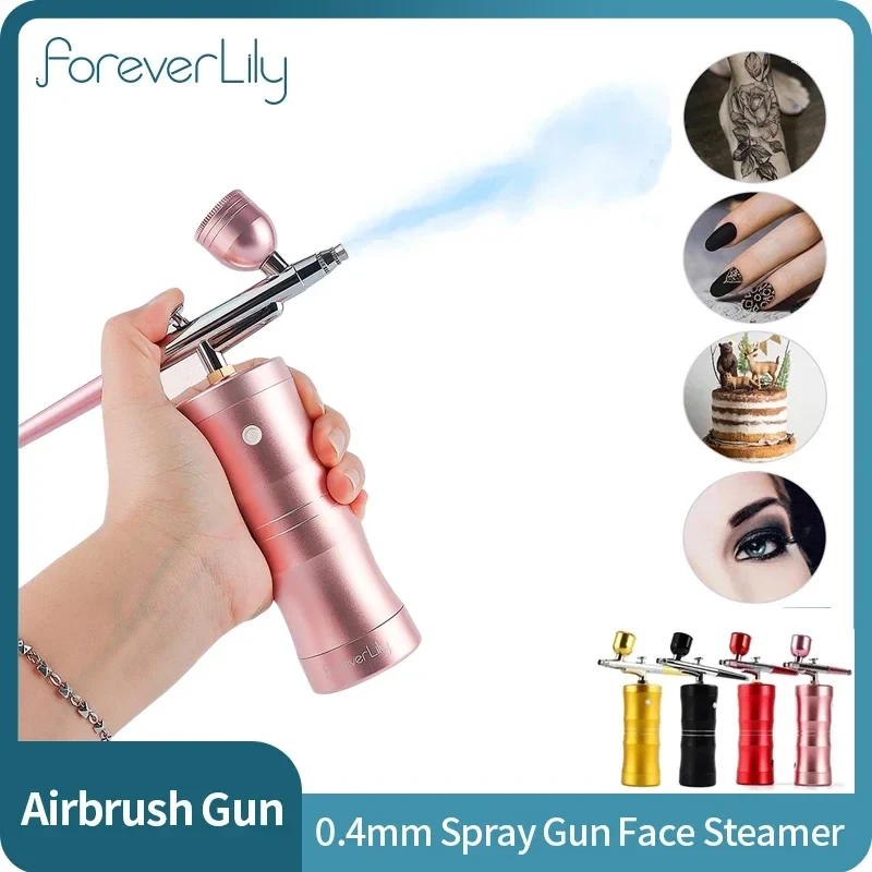 0.4mm Airbrush Makeup Cake for Compressor Kit Air-brush Spray Gun for Art Painting Manicure Craft Spray Model Face Steamer