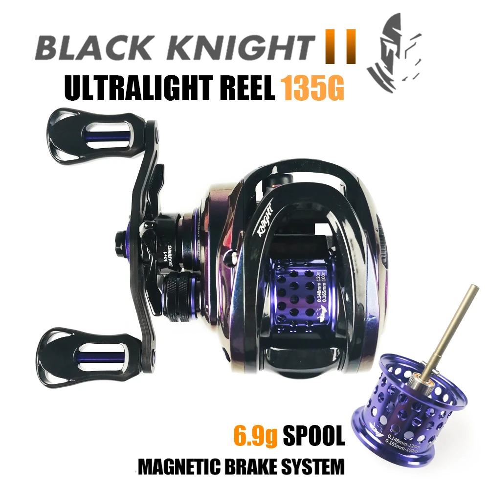 2021 New 135g BLACK KNIGHT2 6.9g Spool Ultralight BFS FINESSE Baitcasting Reel Baitcaster Fishing Coil For Shad Trout Reels