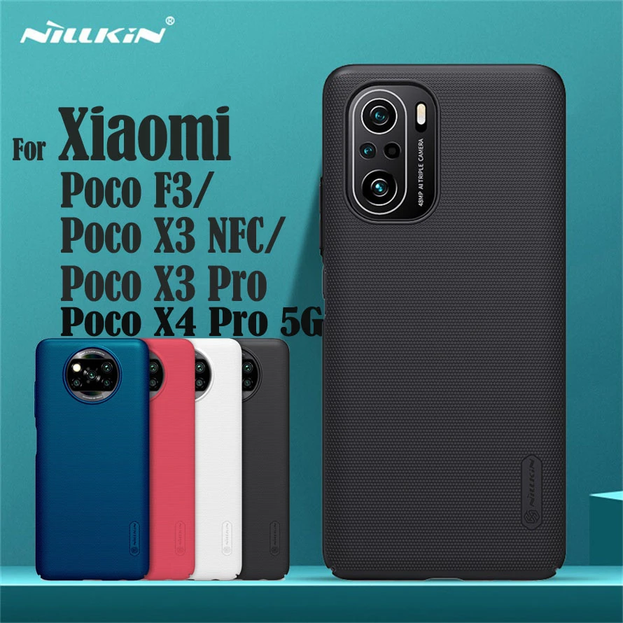 For Xiaomi Poco F3 Poco X3 Pro X3 NFC Case Nillkin Frosted Shield Hard PC Phone Housing Protection Back Cover For Poco X3 Pro