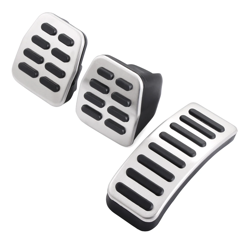 Stainless Car pedal Cover For Volkswagen VW Ibiza 6K 6L 6J Skoda Fabia Polo 9N 6R Bora Golf MK4 IV Clutch Gas Brake pedals Pads