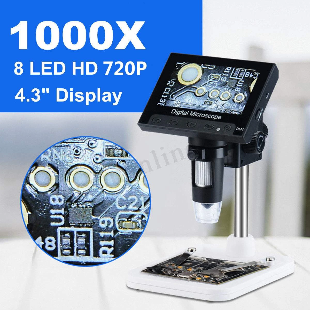 1000x 2.0MP USB Digital Electronic Microscope DM4 4.3