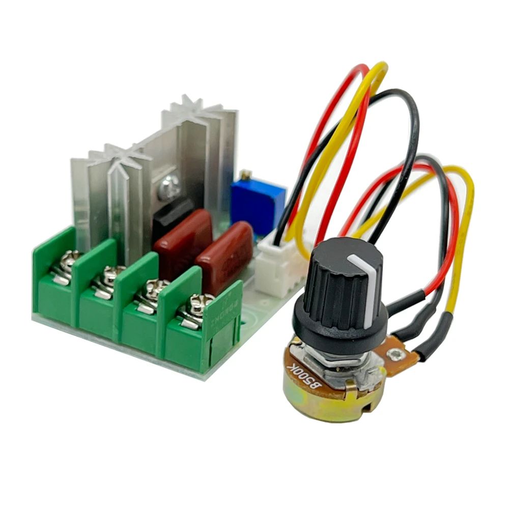 AC 220V 2000W High Power SCR Voltage Regulator Dimming Dimmers Motor Speed Controller Governor Module W/ Potentiometer